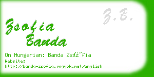 zsofia banda business card